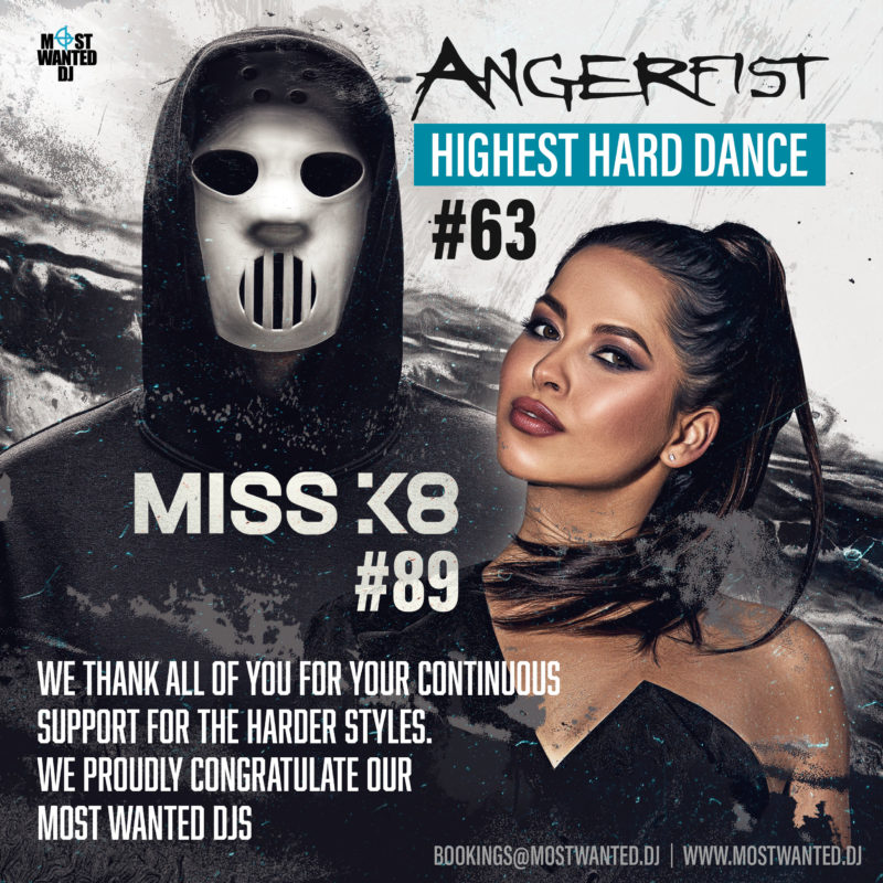 Angerfist & Miss K8 have been voted into the DJ Mag Top 100